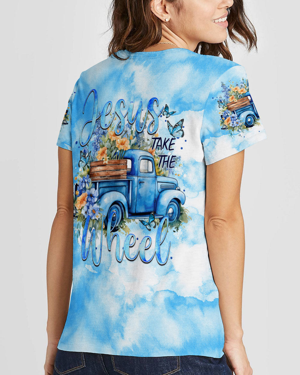 Jesus Take The Wheel Women's All Over Print Shirt - Tytm0612233