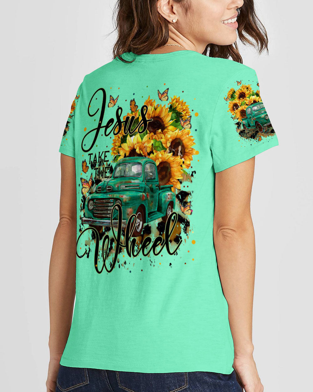 Jesus Take The Wheel Women's All Over Print Shirt - Tytm1011233