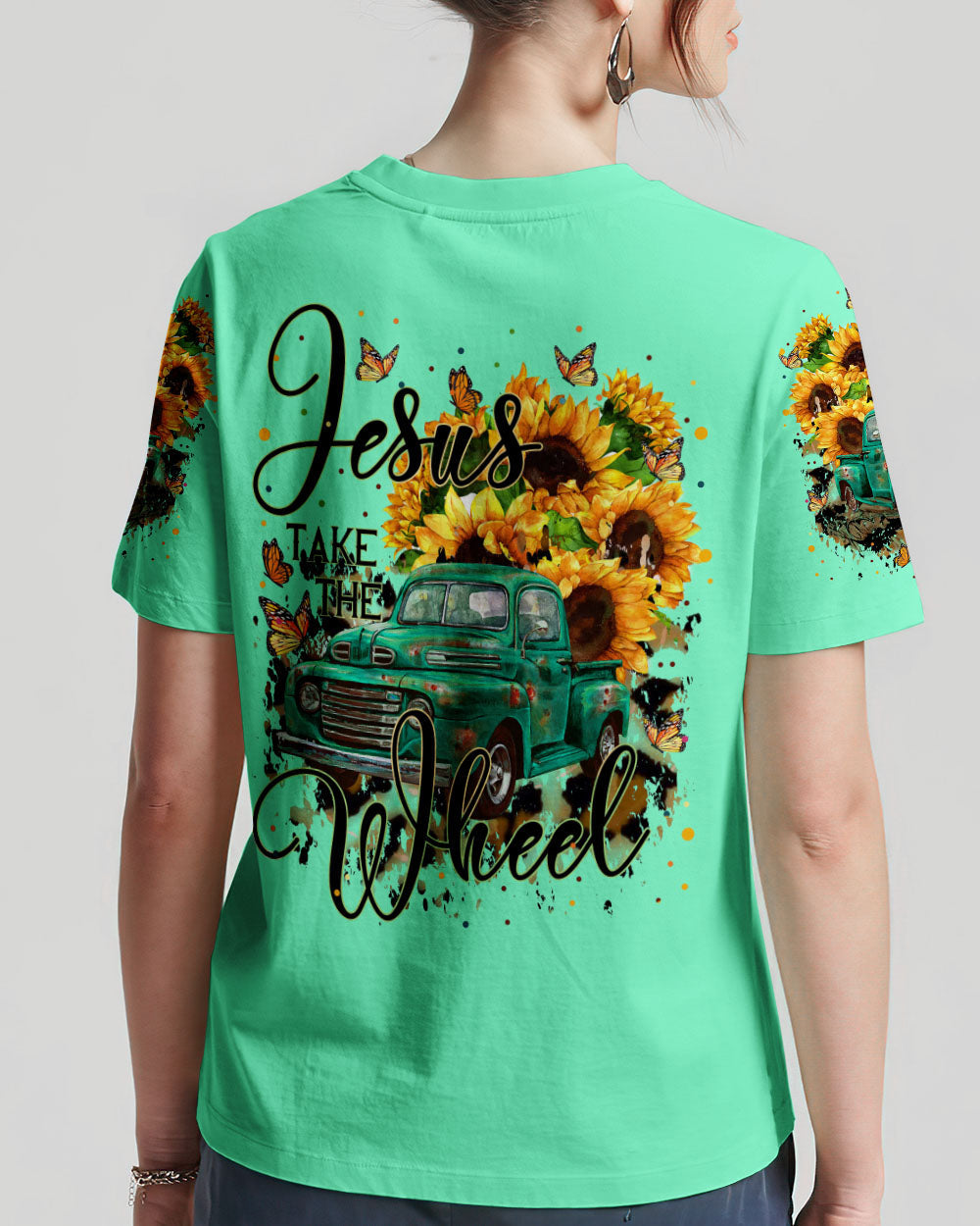 Jesus Take The Wheel Women's All Over Print Shirt - Tytm1011233