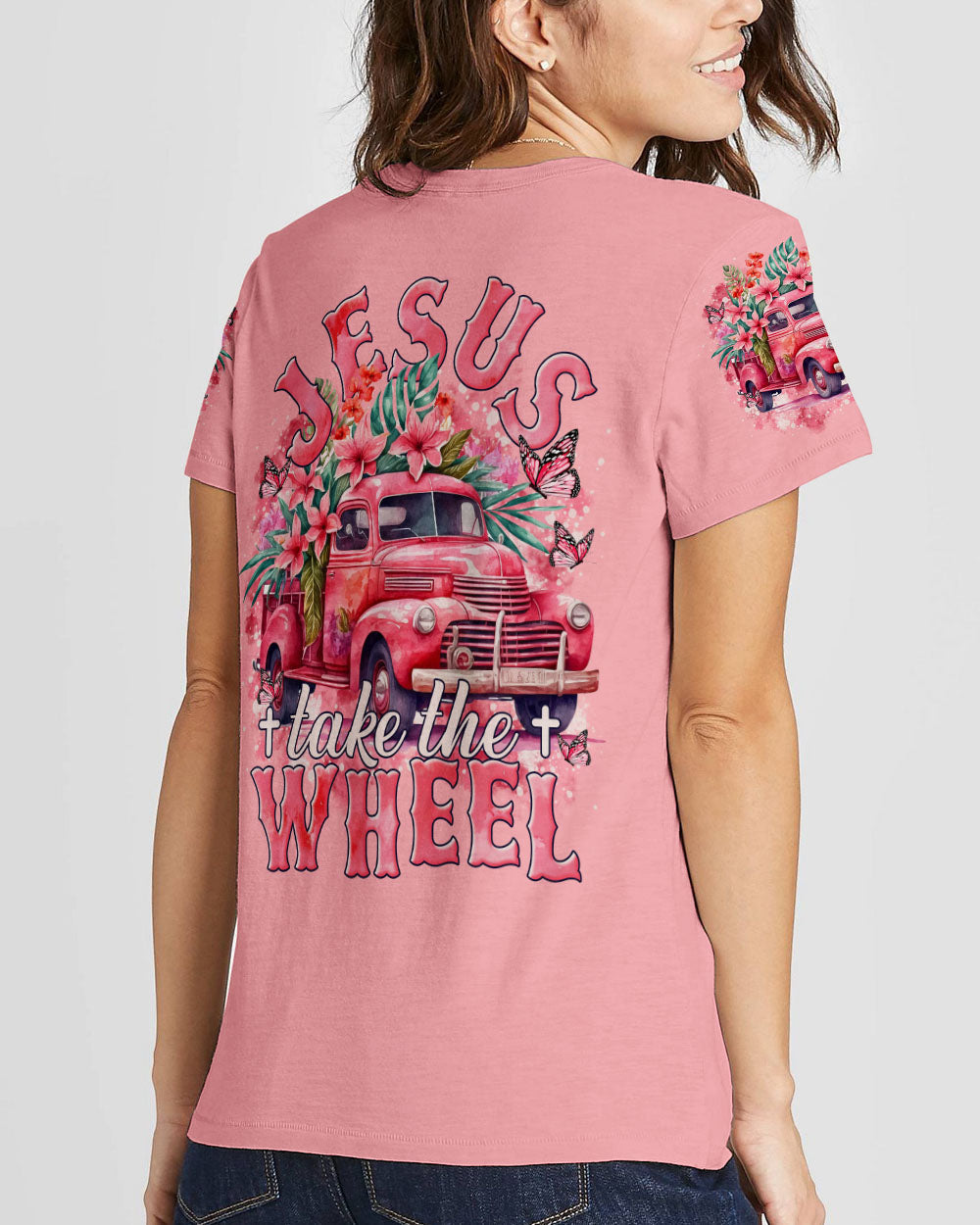 Jesus Take The Wheel Women's All Over Print Shirt - Tytm1112232