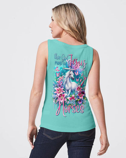 Runs On Jesus And Horses Women's All Over Print Shirt - Tytm1312234