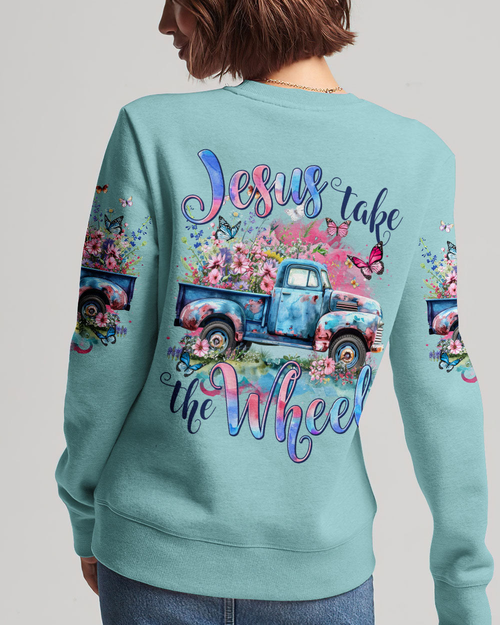 Jesus Take The Wheel Women's All Over Print Shirt - Tytm1702242