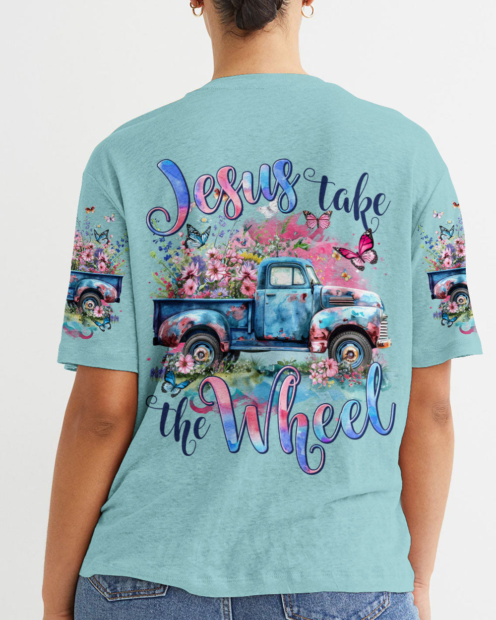 Jesus Take The Wheel Women's All Over Print Shirt - Tytm1702242