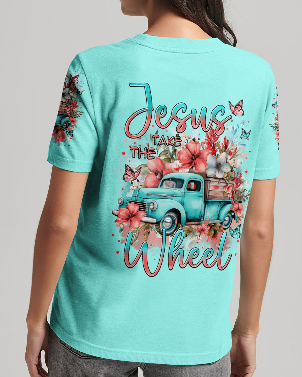 Jesus Take The Wheel Women's All Over Print Shirt - Tytm1711234