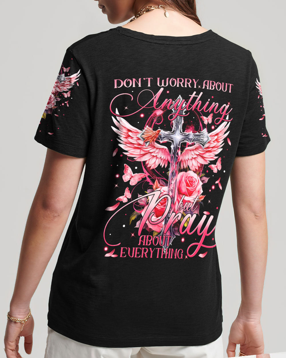 Pray About Everything Women's All Over Print Shirt - Tytm2809233