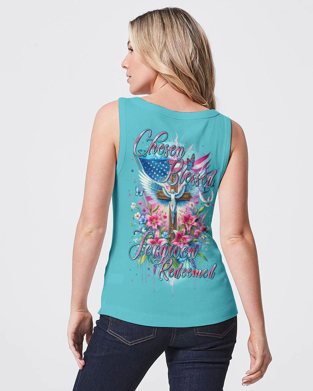 Chosen Blessed Forgiven Redeemed Women's All Over Print Shirt - Tytm3110233