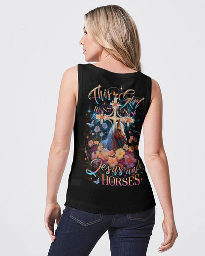 Runs On Jesus And Horses Women's All Over Print Shirt - Yhlt0612233