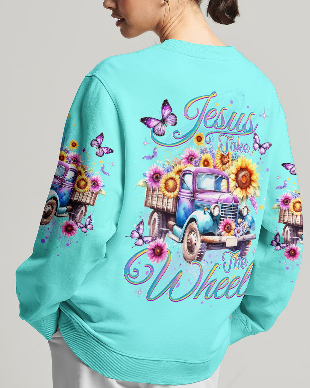 Jesus Take The Wheel Women's All Over Print Shirt - Yhdu0112232