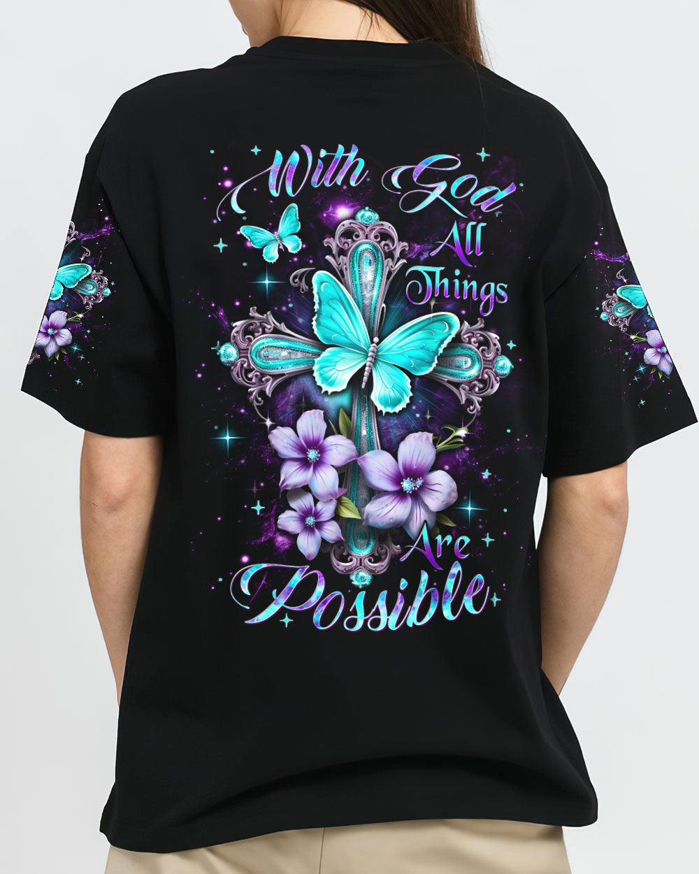 With God All Things Are Possible Women's All Over Print Shirt - Yhdu0201244