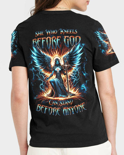 She Who Kneels Before God Women's All Over Print Shirt - Yhdu0203242