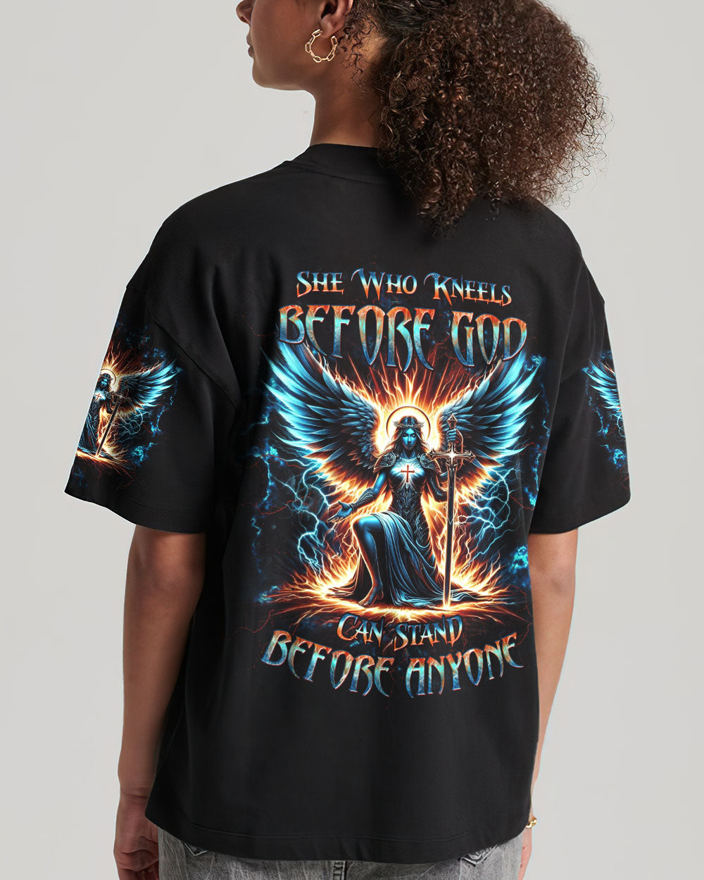 She Who Kneels Before God Women's All Over Print Shirt - Yhdu0203242