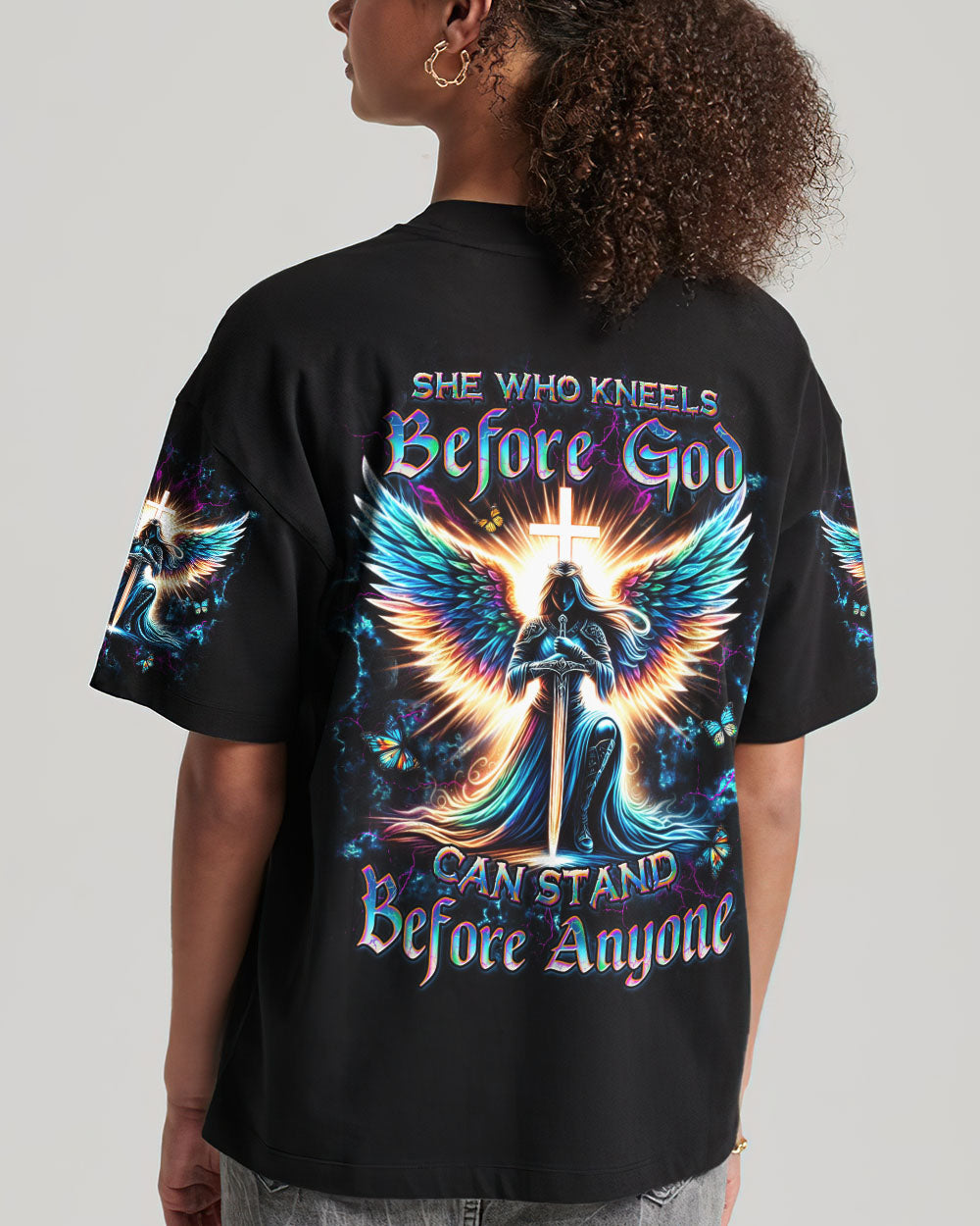 She Who Kneels Before God Women's All Over Print Shirt - Yhdu0801243