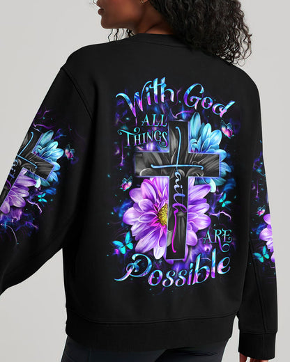 With God All Things Are Possible Women's All Over Print Shirt - Yhdu1010233