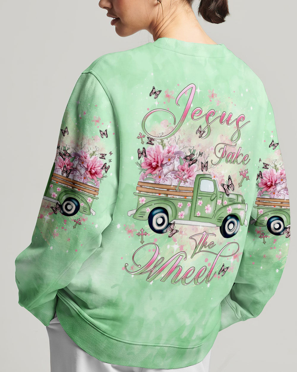 Jesus Take The Wheel Women's All Over Print Shirt - Yhdu1011232