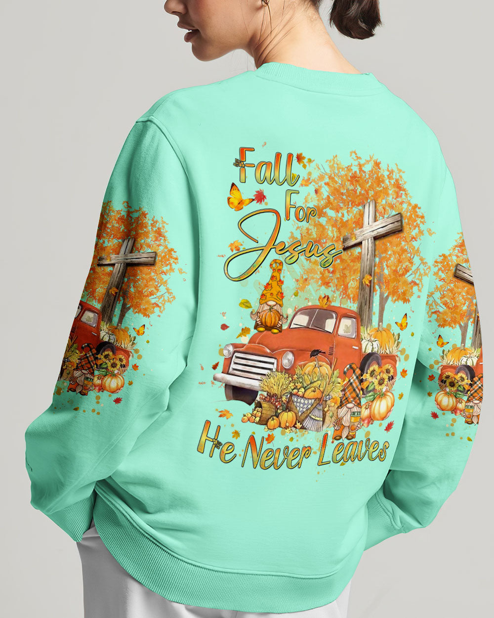 Fall For Jesus He Never Leaves Women's All Over Print Shirt - Yhdu1310234