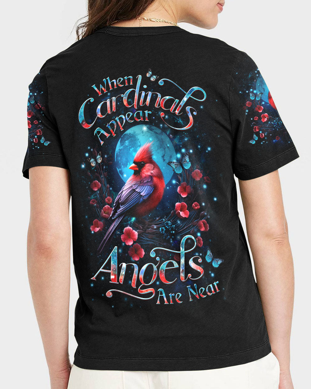 When Cardinals Appear Angels Are Near Women's All Over Print Shirt - Yhdu1512234