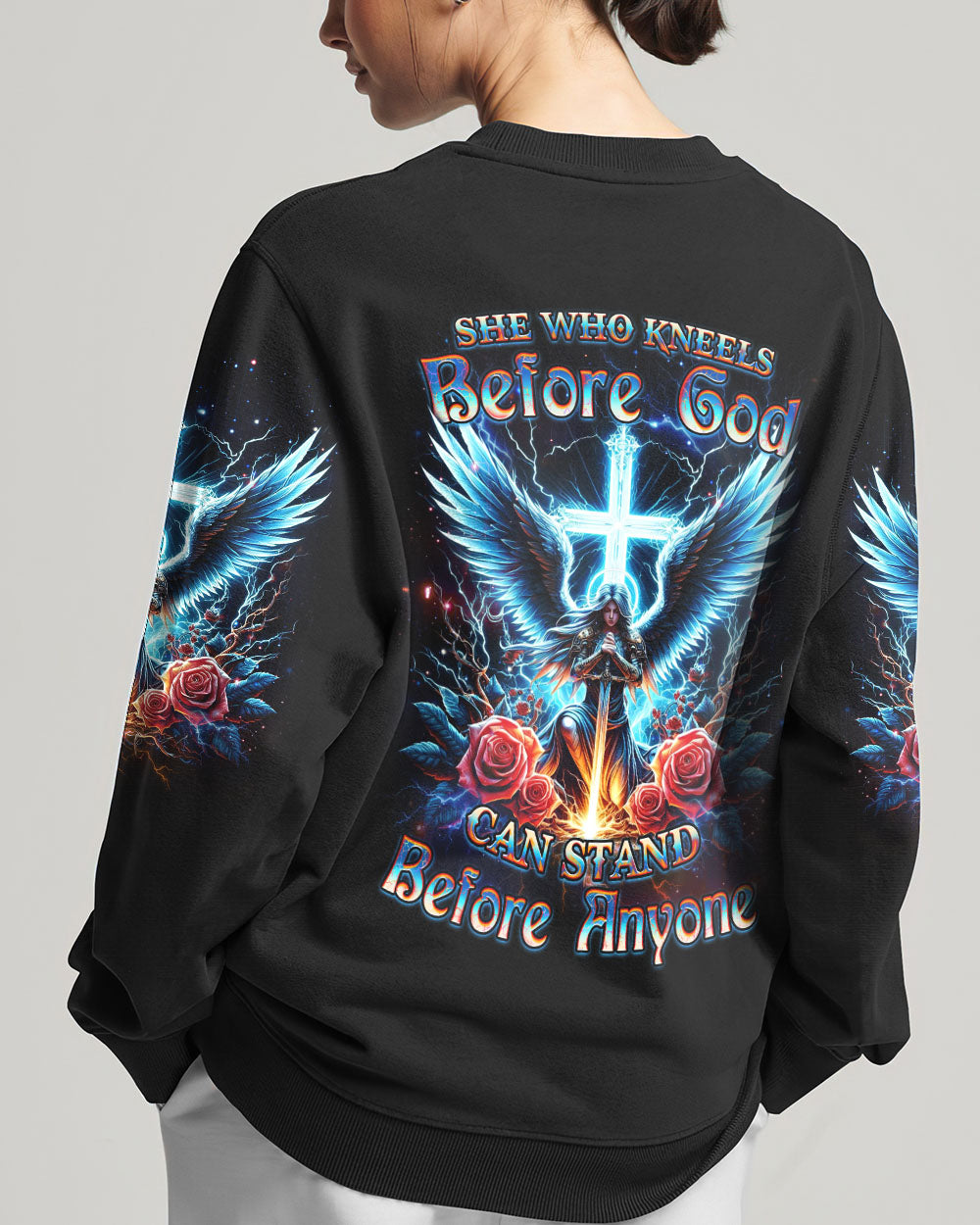 She Who Kneels Before God Women's All Over Print Shirt -Yhdu1902241