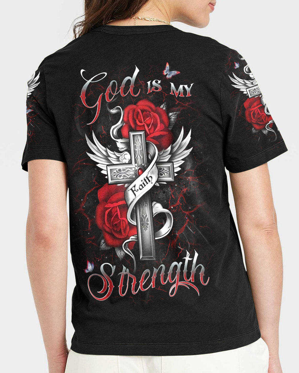 God Is My Strength Women's All Over Print Shirt - Yhdu2009232