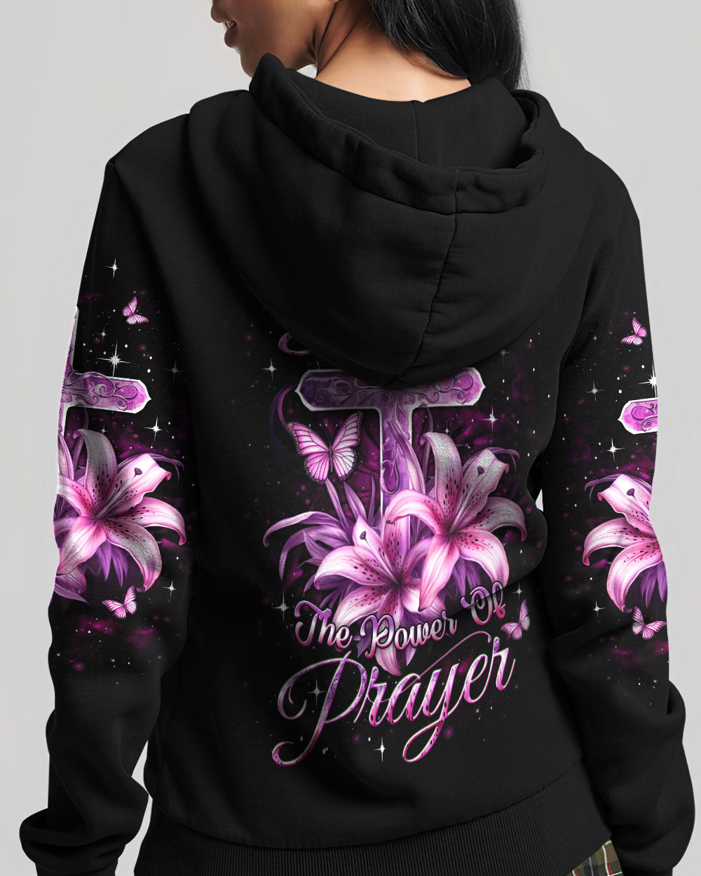 I Believe In God Cross Butterfly Women's All Over Print Shirt - Yhdu2211233