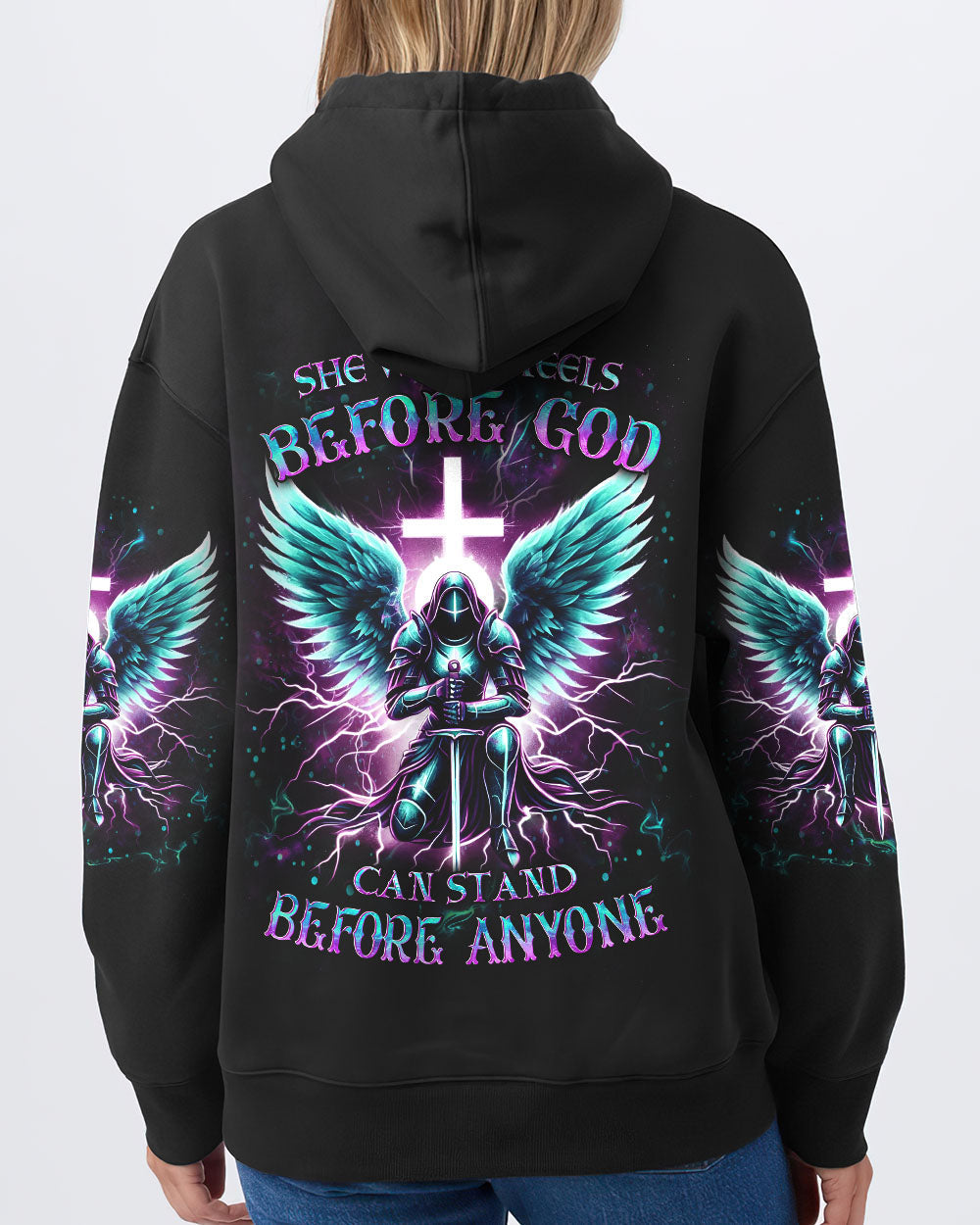 She Who Kneels Before God Warrior Women's All Over Print Shirt - Yhdu2711232