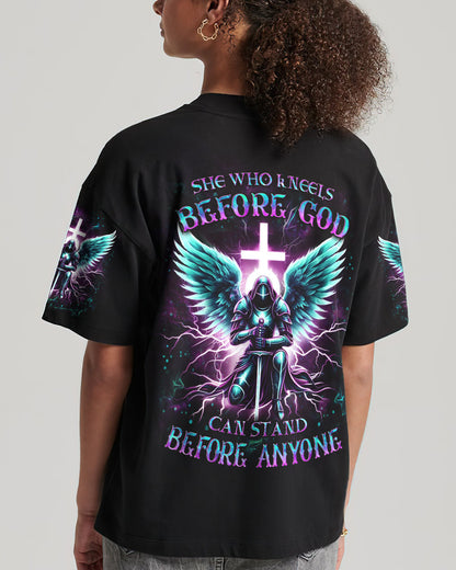 She Who Kneels Before God Warrior Women's All Over Print Shirt - Yhdu2711232