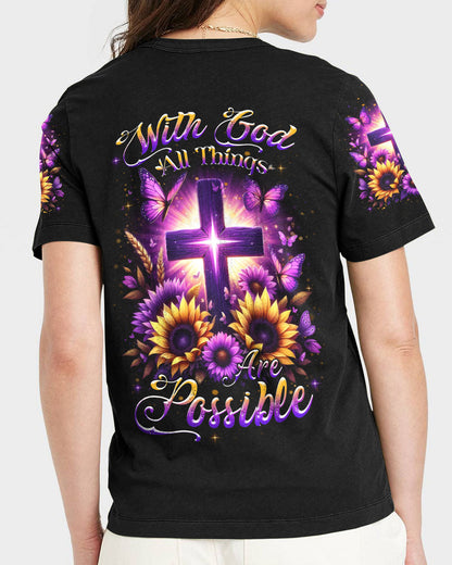 With God All Things Are Possible Women's All Over Print Shirt - Yhdu2712233