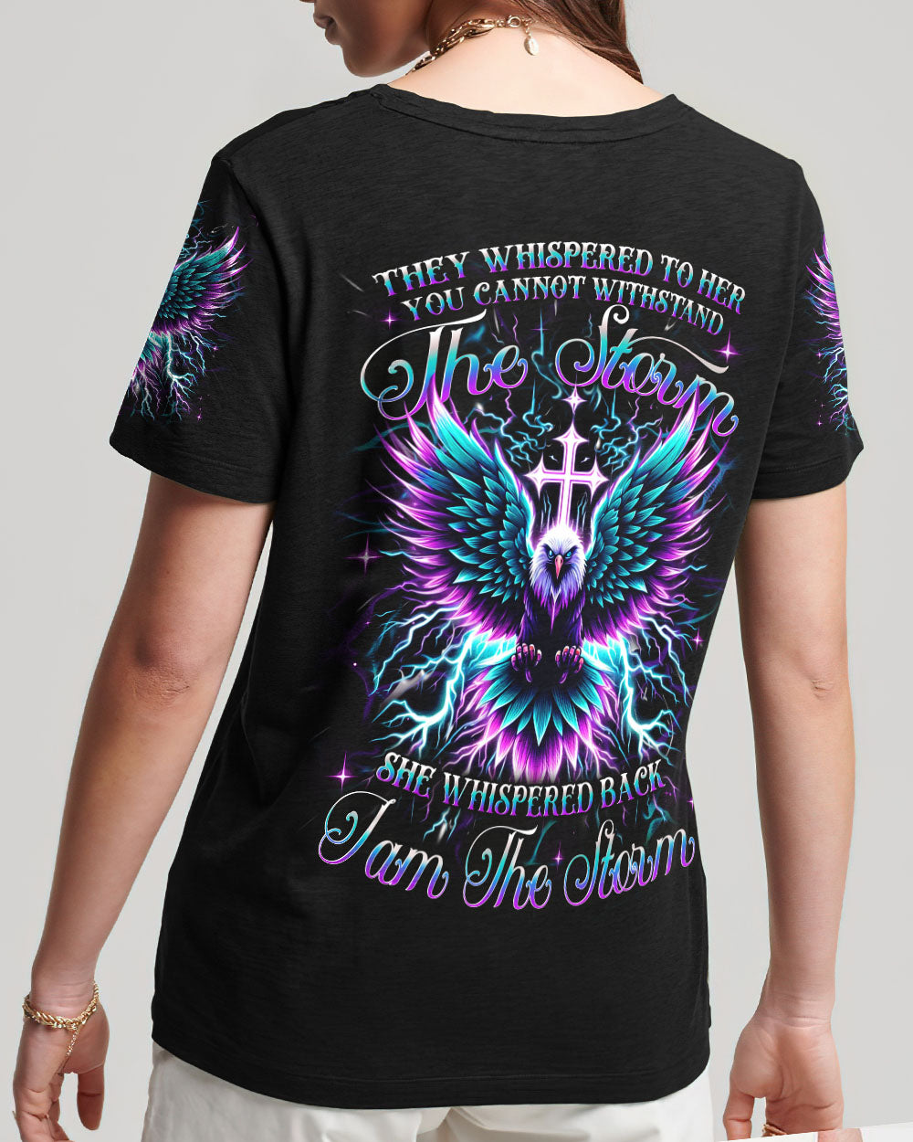 I Am The Storm Eagle Cross Women's All Over Print Shirt - Yhdu2811233