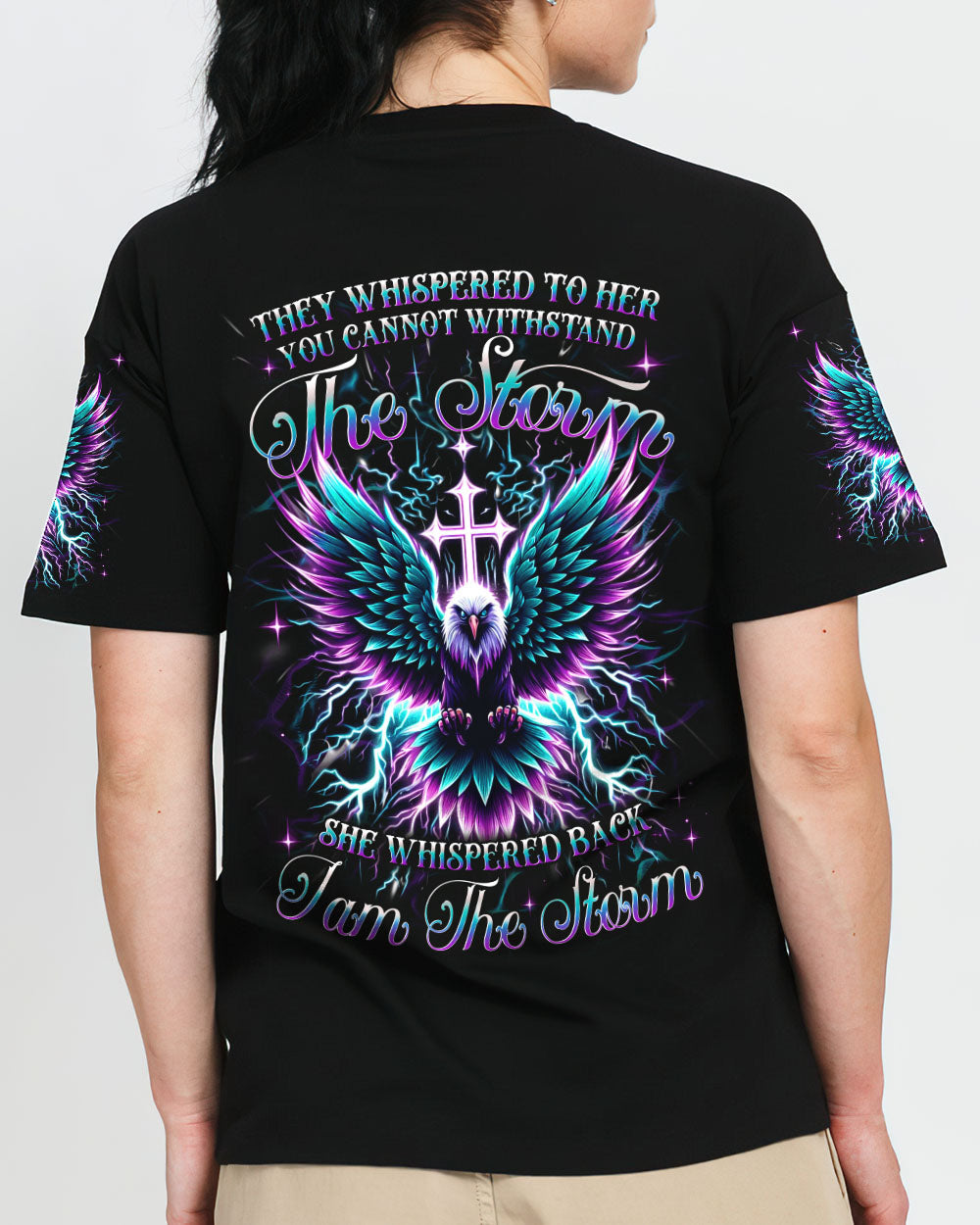 I Am The Storm Eagle Cross Women's All Over Print Shirt - Yhdu2811233