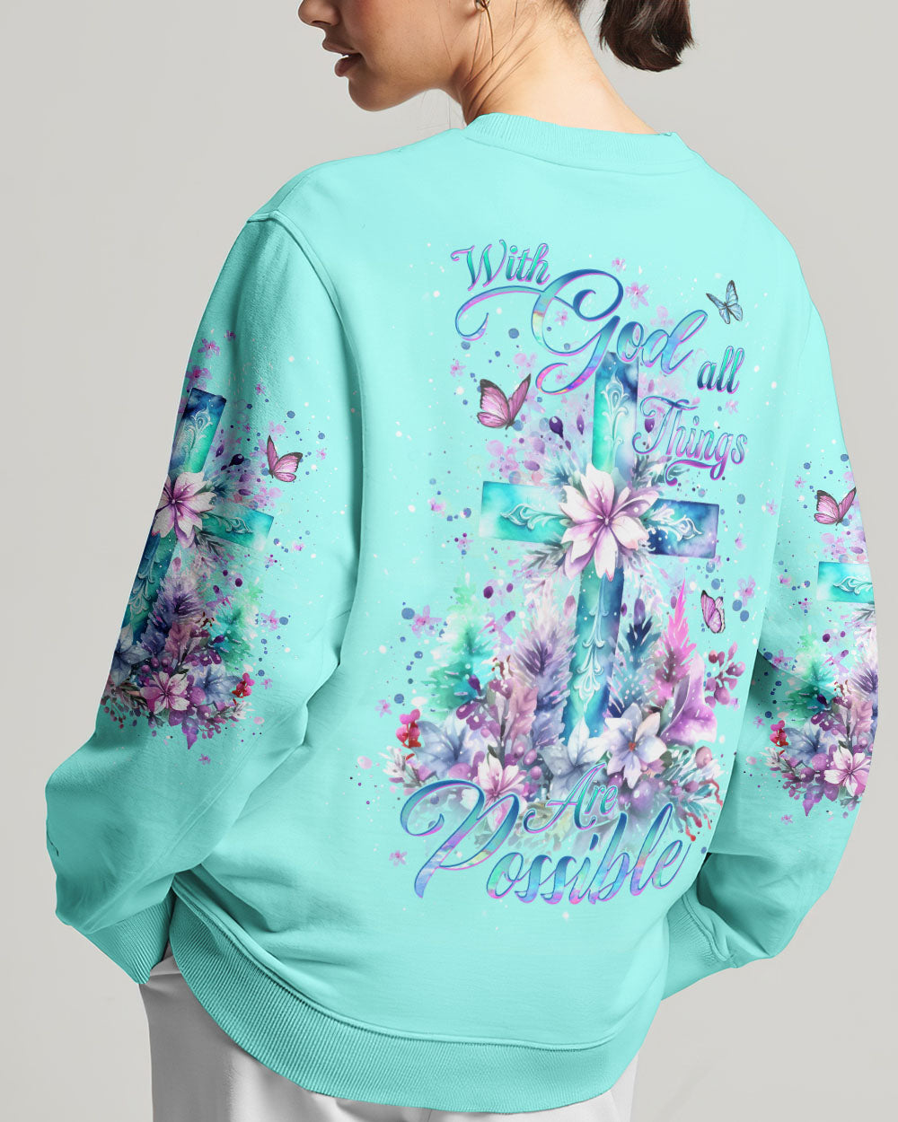 With God All Things Are Possible Women's All Over Print Shirt - Yhdu611232