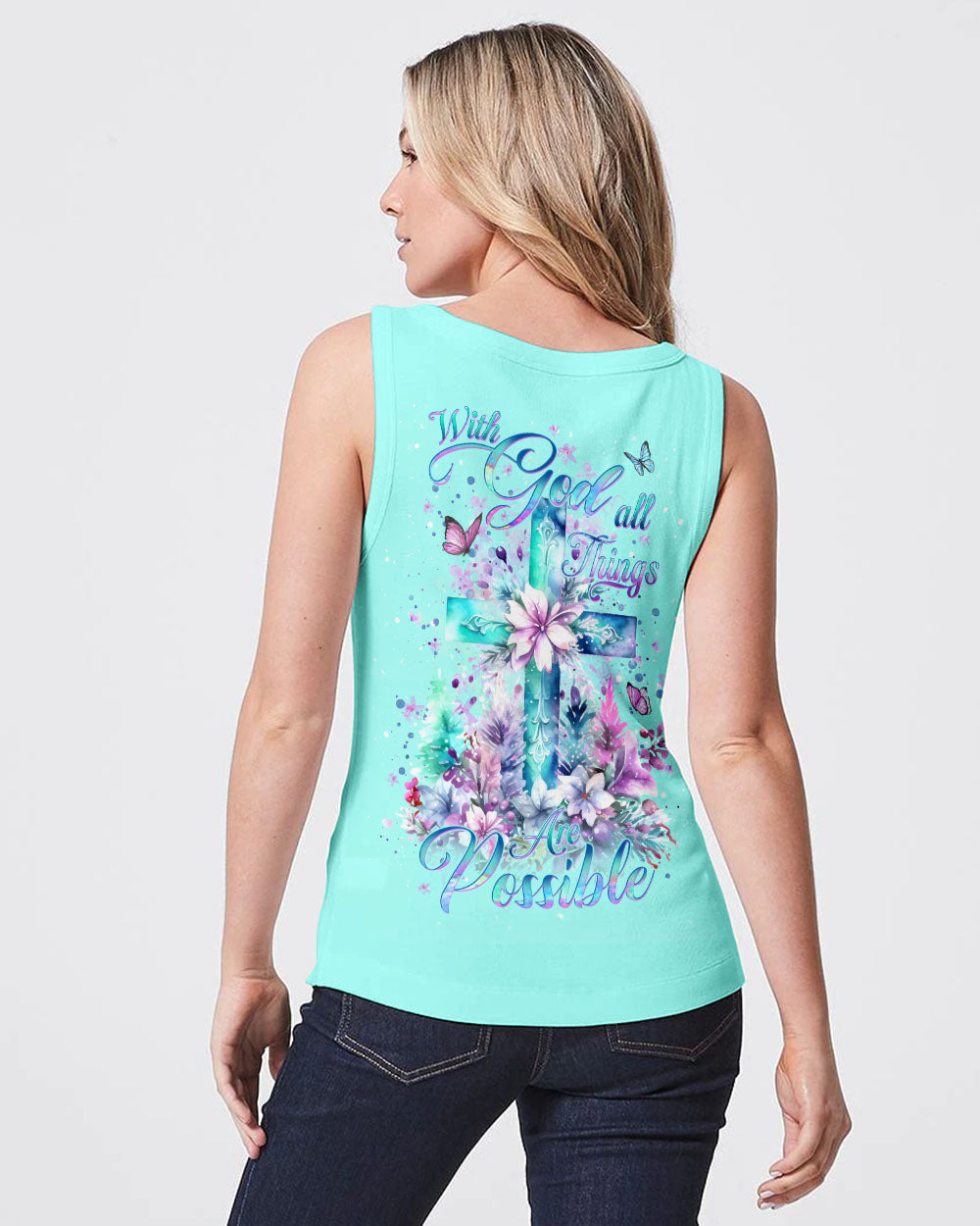 With God All Things Are Possible Women's All Over Print Shirt - Yhdu611232