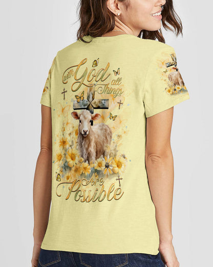 With God All Things Are Possible Women's All Over Print Shirt - Yhhg0910232