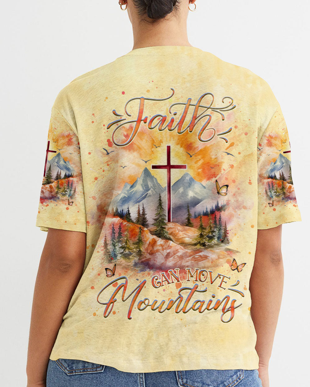 Faith Can Move Mountains Women's All Over Print Shirt - Yhhg2508233