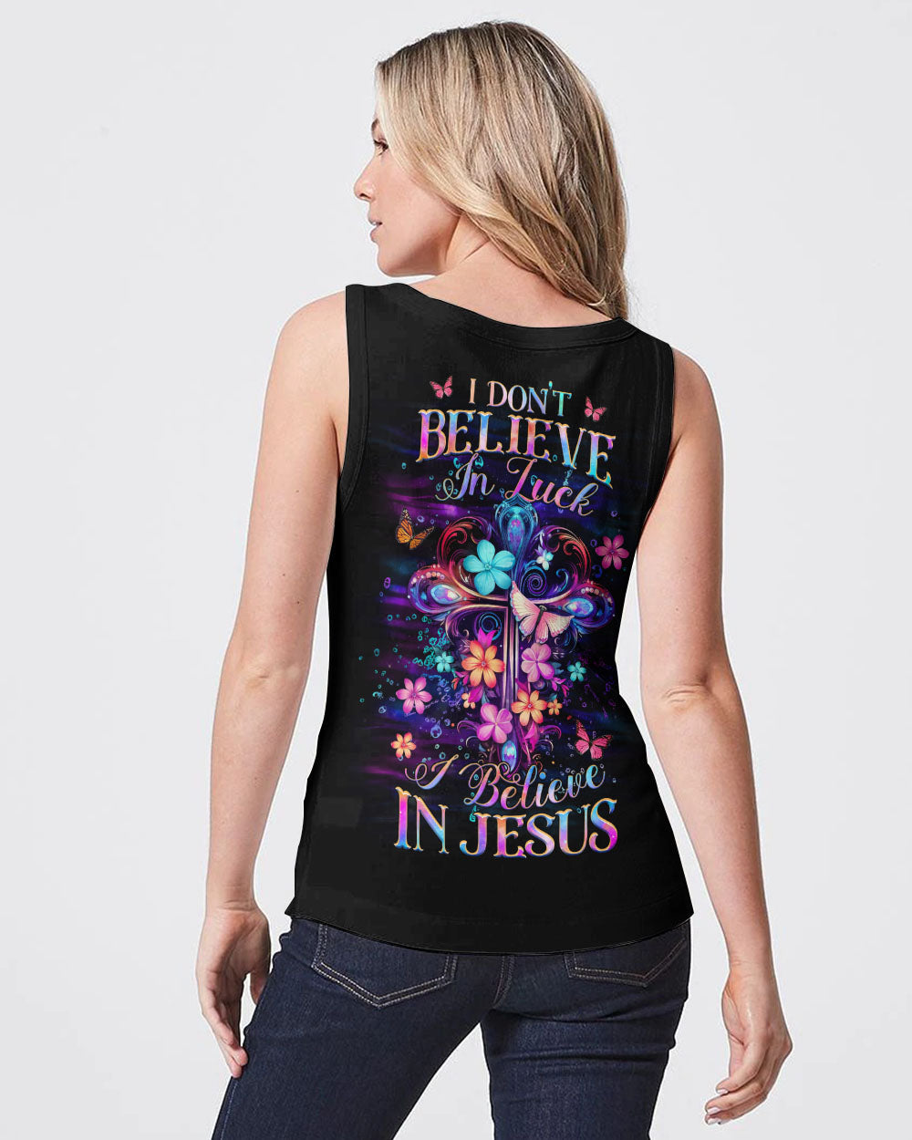 I Don't Believe In Luck I Believe In Jesus Women's All Over Print Shirt - Yhhg2809233