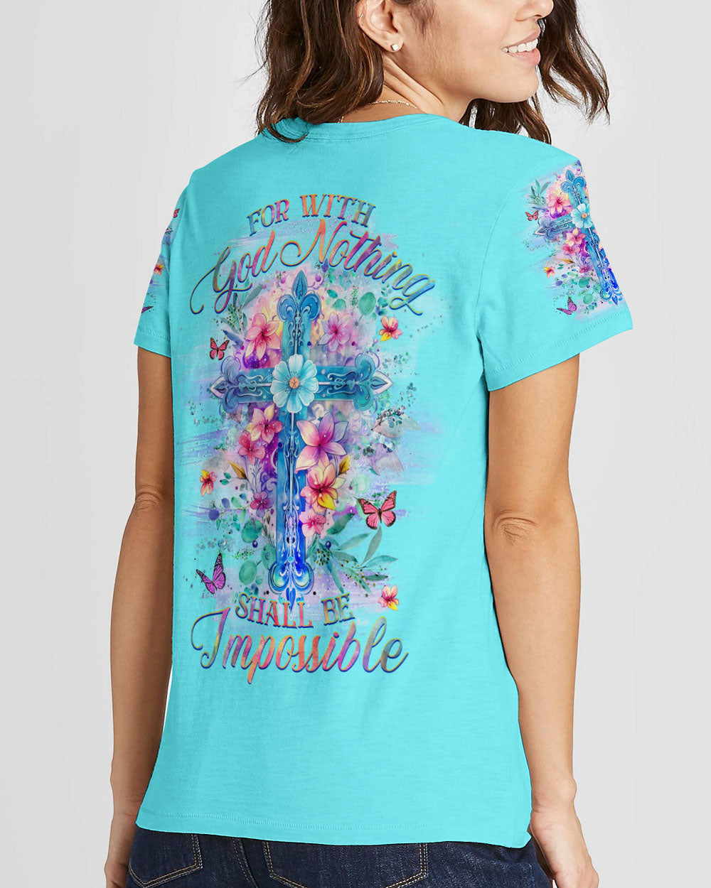 For With God Nothing Shall Be Impossible Women's All Over Print Shirt - Yhhg2909231