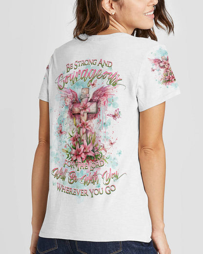 Be Strong And Courageous Women's All Over Print Shirt - Yhkd0703241