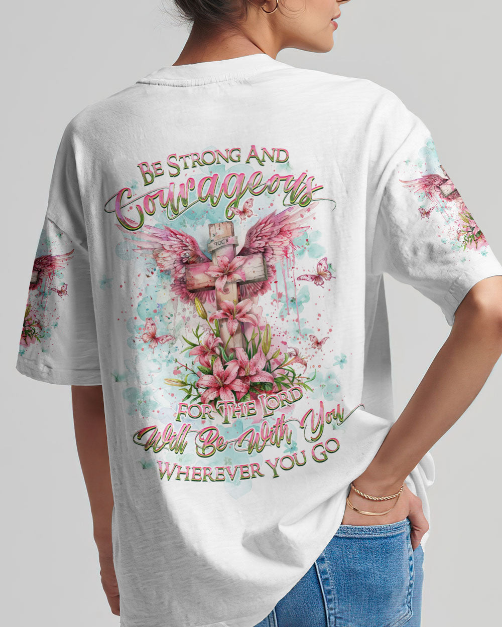 Be Strong And Courageous Women's All Over Print Shirt - Yhkd0703241