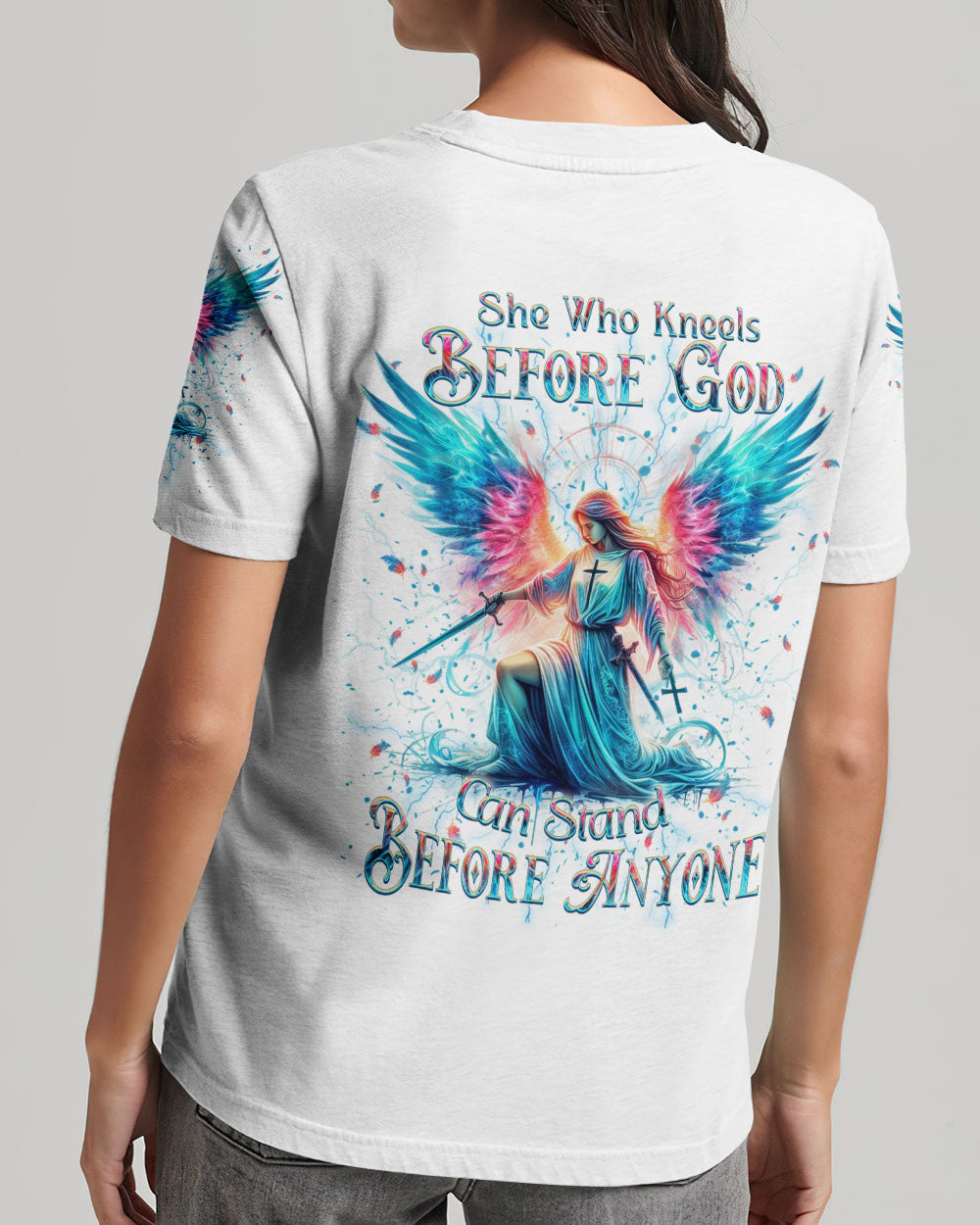 She Who Kneels Before God Women's All Over Print Shirt - Yhkd0801243