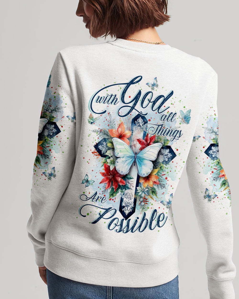 With God All Things Are Possible Women's All Over Print Shirt - Yhkd0911232