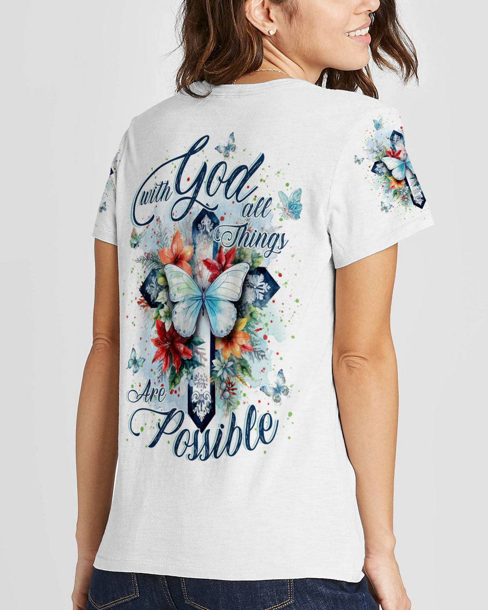 With God All Things Are Possible Women's All Over Print Shirt - Yhkd0911232