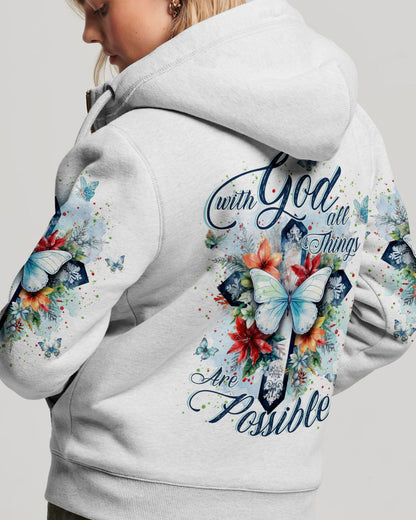 With God All Things Are Possible Women's All Over Print Shirt - Yhkd0911232