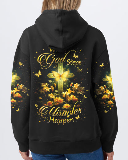 When God Steps In Miracles Happen Women's All Over Print Shirt - Yhkd1101242