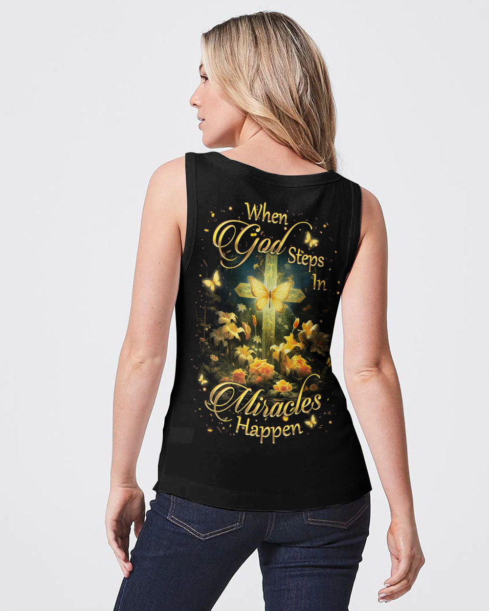 When God Steps In Miracles Happen Women's All Over Print Shirt - Yhkd1101242