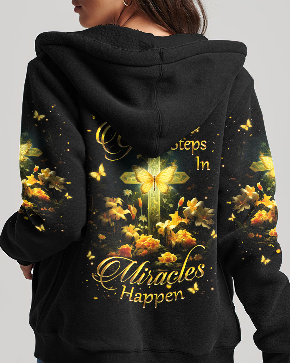 When God Steps In Miracles Happen Women's All Over Print Shirt - Yhkd1101242