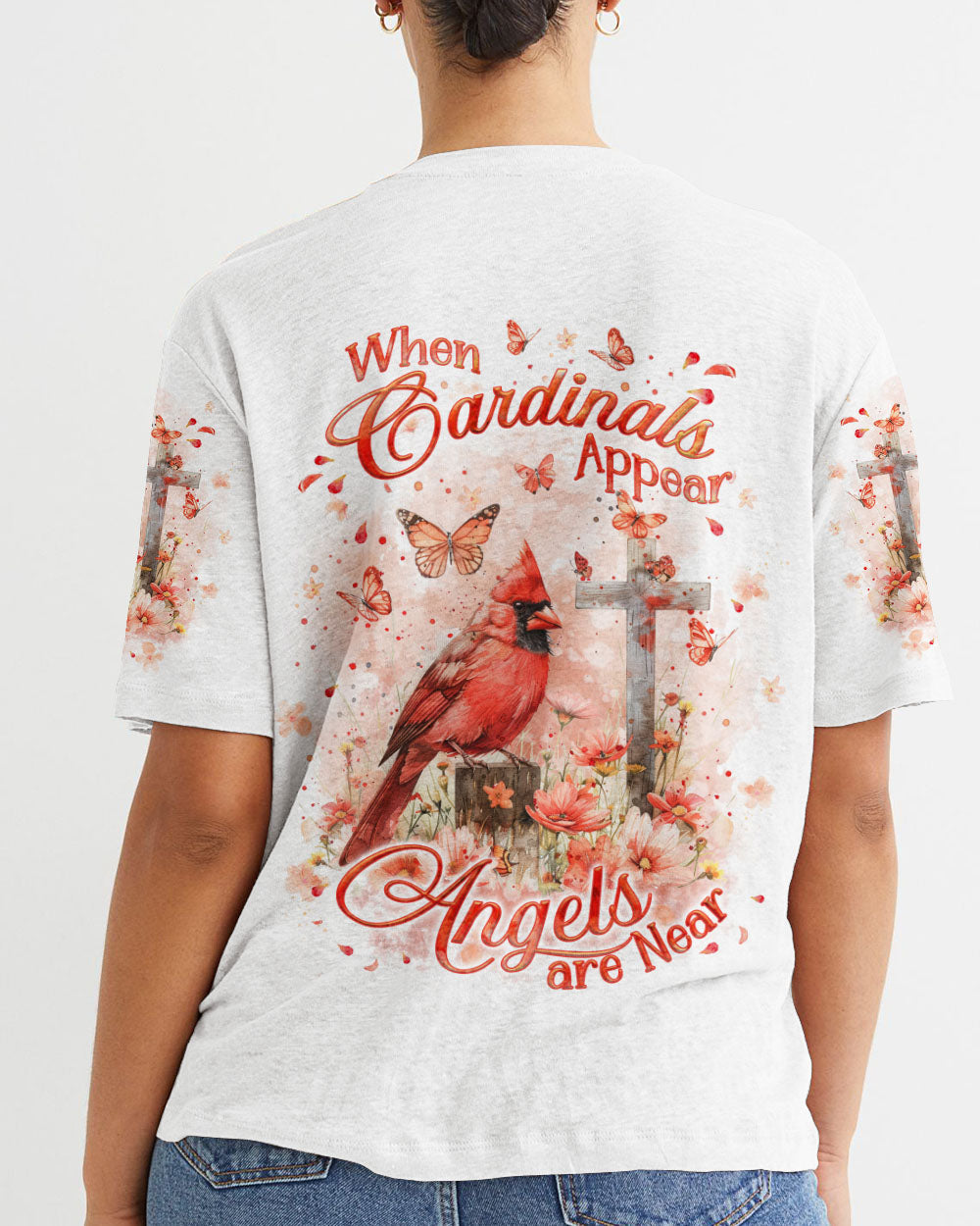 When Cardinals Appear Angels Are Near Women's All Over Print Shirt - Yhkd1403244