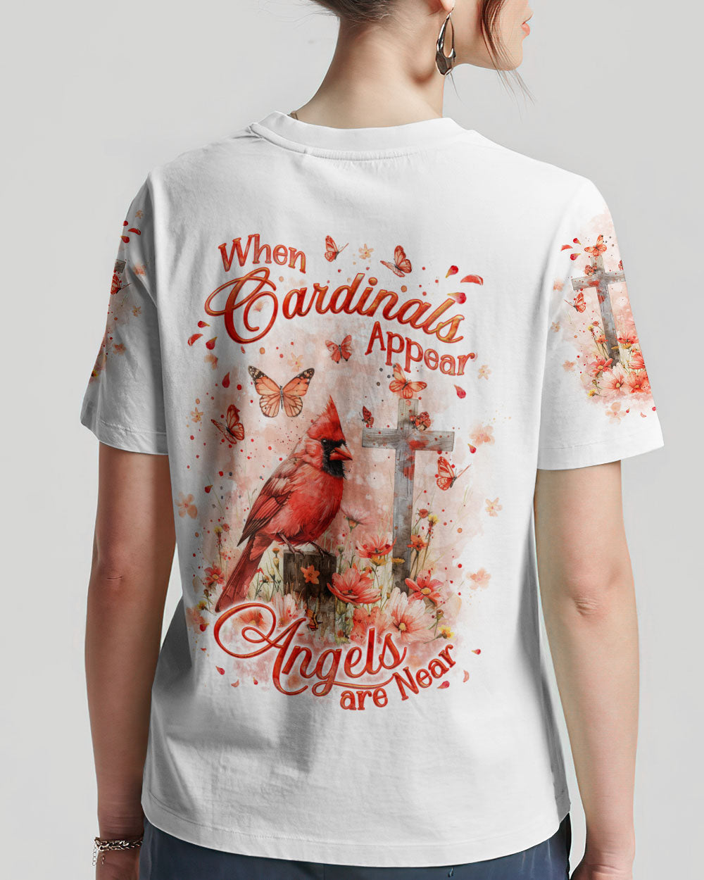 When Cardinals Appear Angels Are Near Women's All Over Print Shirt - Yhkd1403244