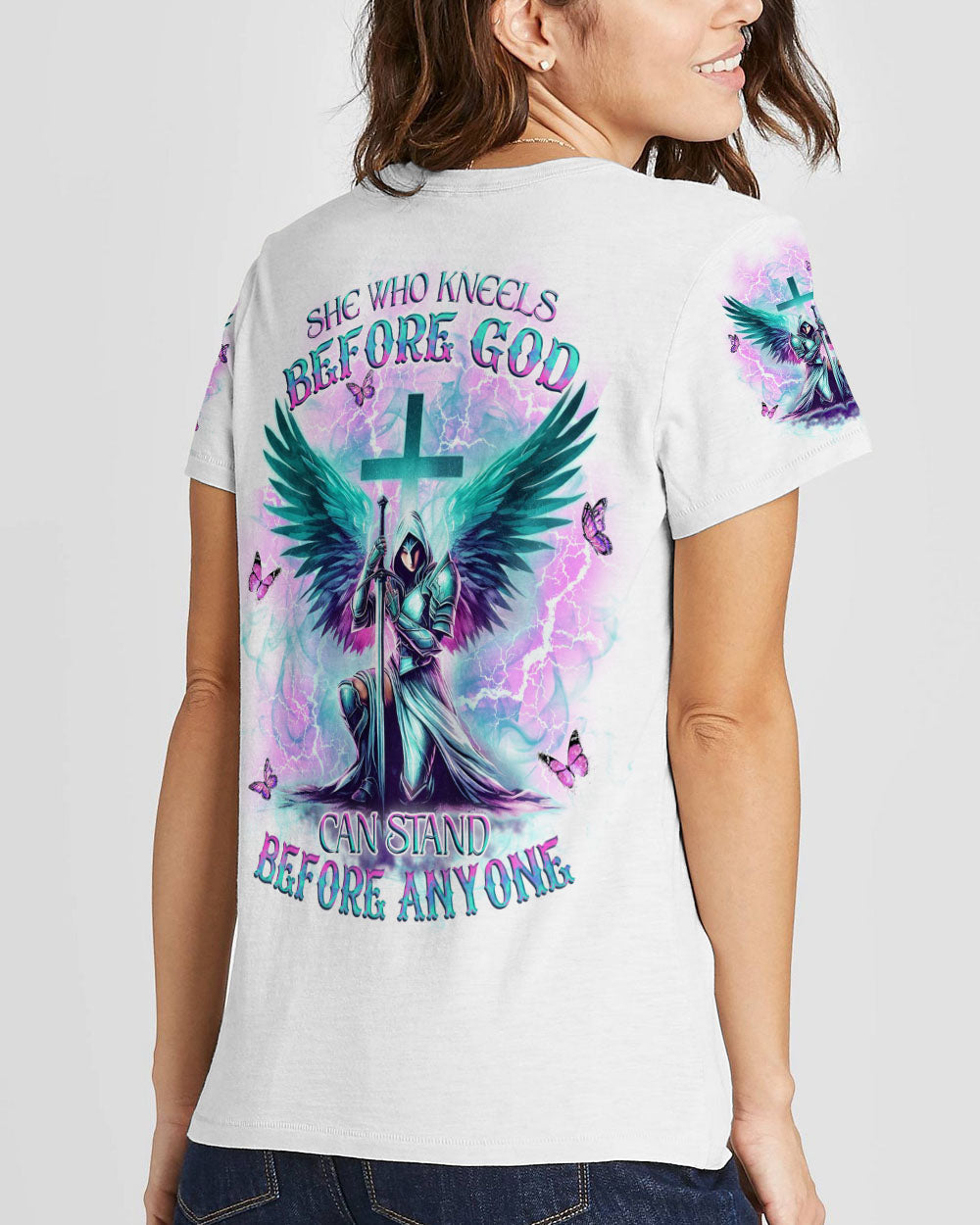 She Who Kneels Before God Women's All Over Print Shirt - Yhkd2811231