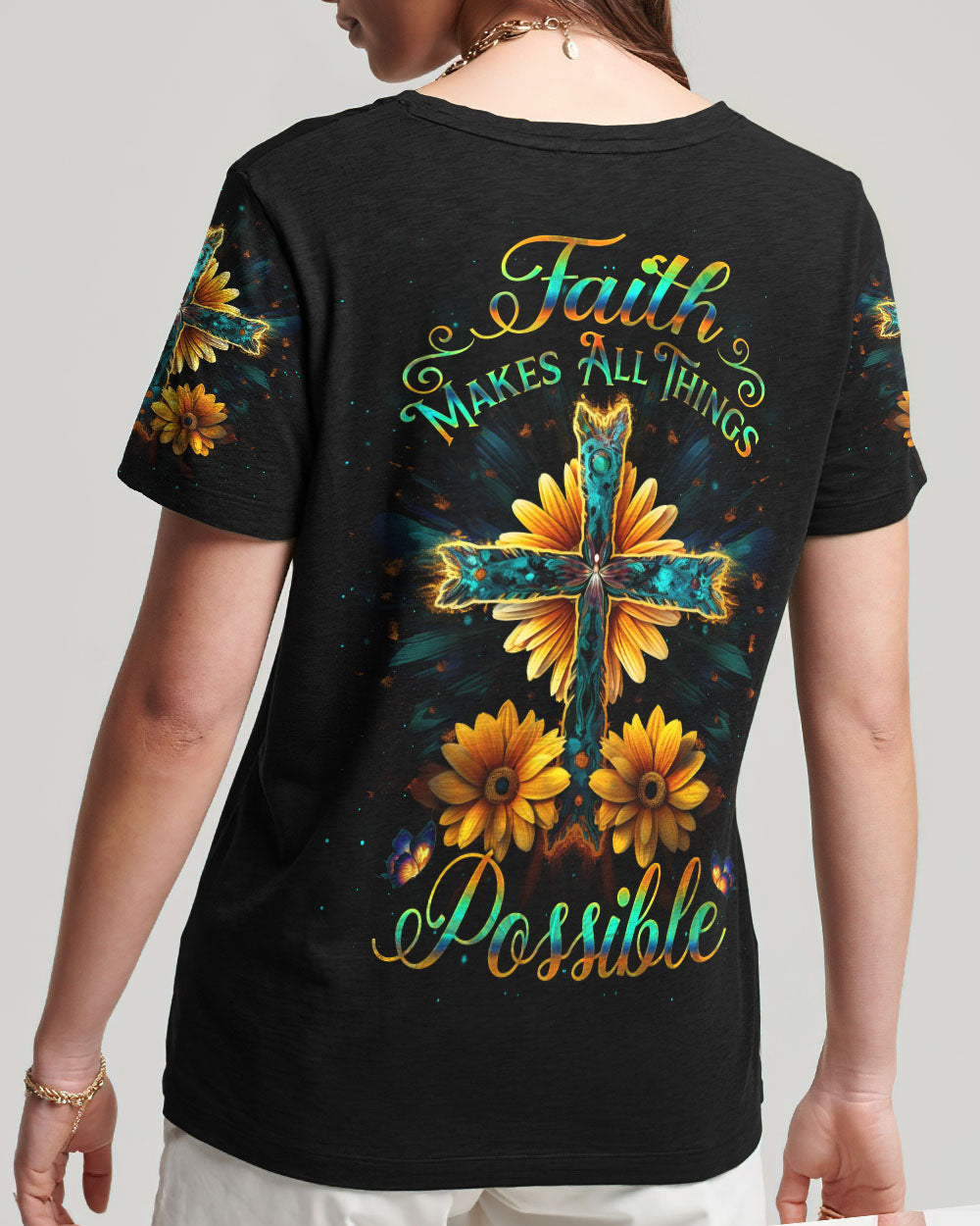 Faith Makes All Things Possible Women's All Over Print Shirt - Yhlh1210232