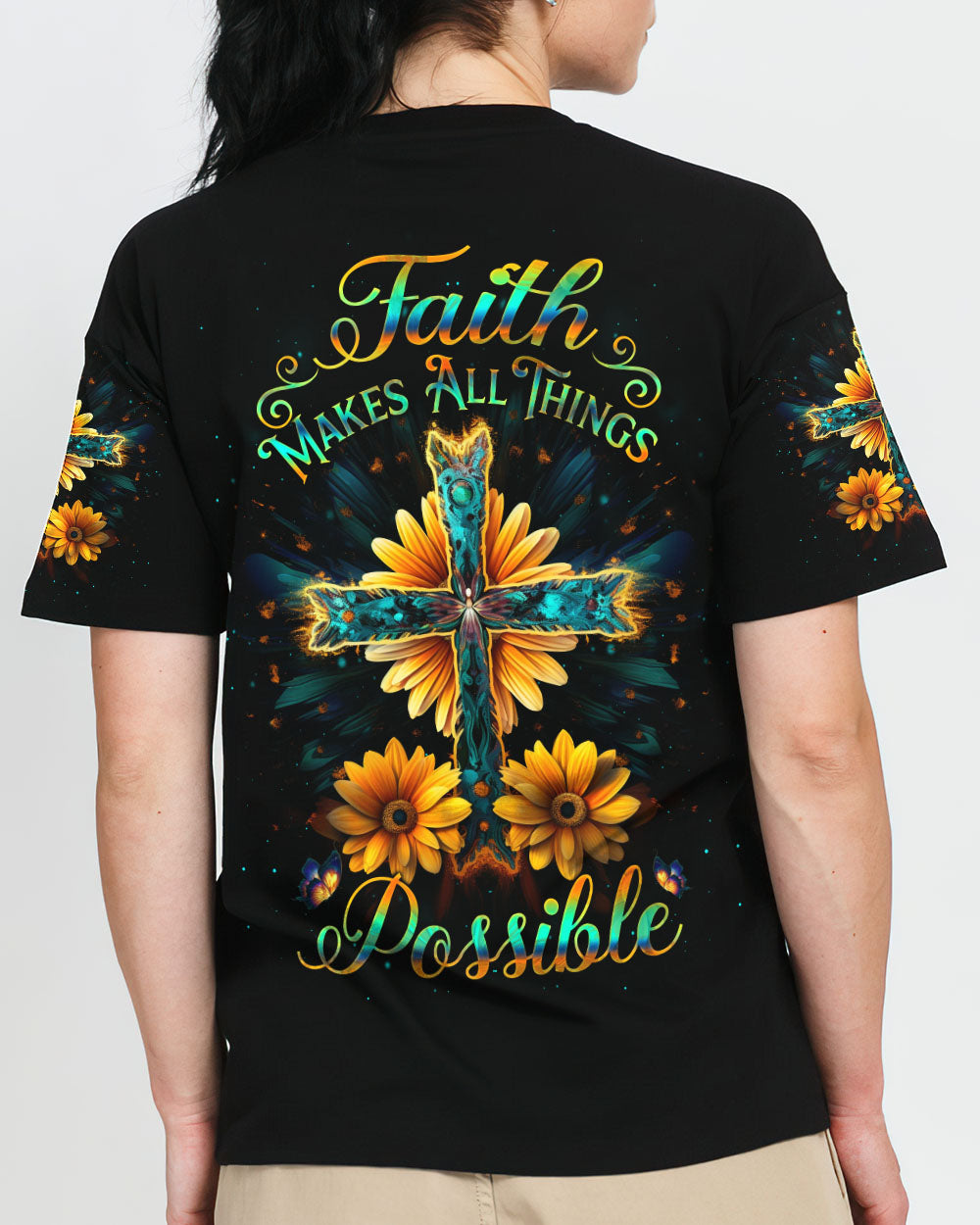 Faith Makes All Things Possible Women's All Over Print Shirt - Yhlh1210232