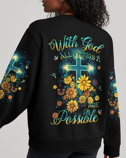 With God All Things Are Possible Women's All Over Print Shirt - Yhlh2809233