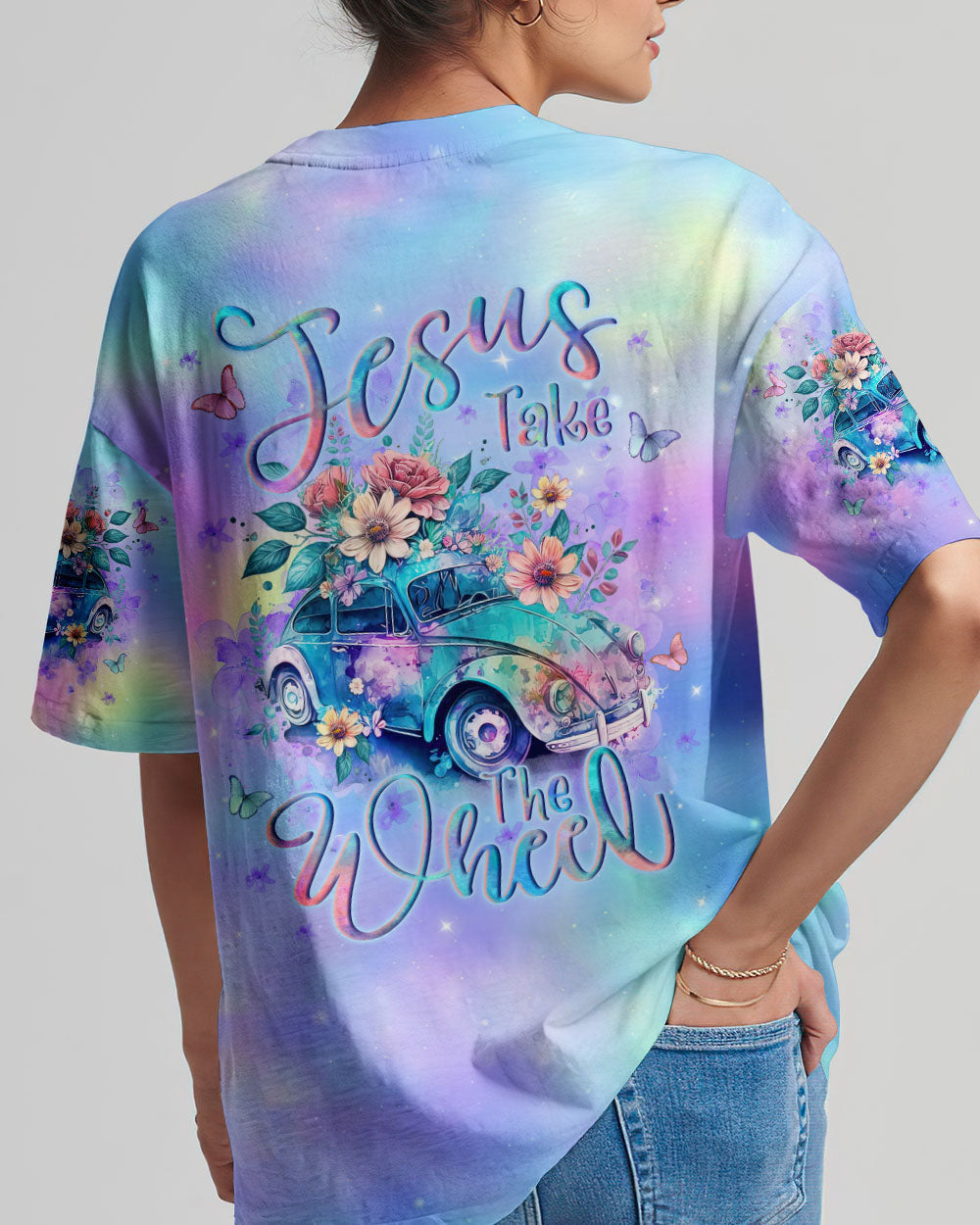 Jesus Take The Wheel Women's All Over Print Shirt - Yhln0112231